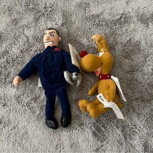 NWT Vintage Disney Beanie Baby Inspector Gadget Set of Two